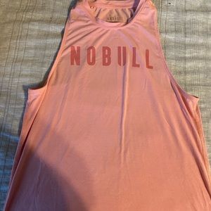 Womens NOBULL high neck tank top in light coral